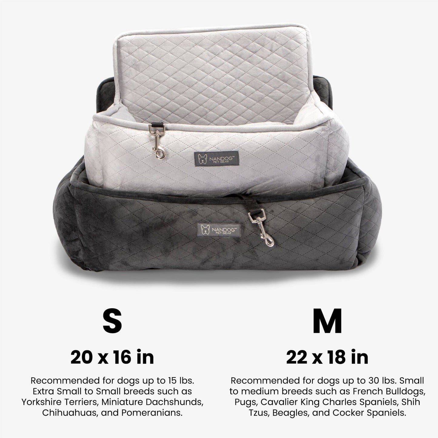 Nandog Pet Gear - The Car Seat Gray M Image