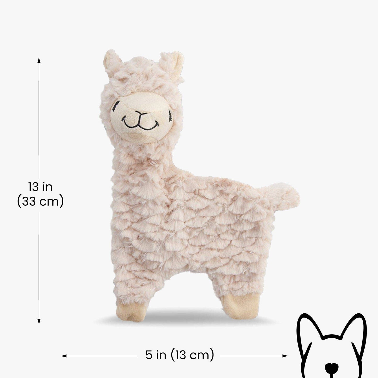 Nandog Pet Gear - My BFF Grumpy The Alpaca Plush Dog Toy Image