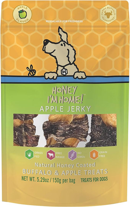 Honey I'm Home, Buffalo Wrapped Apple Jerky Dog Treats, 5.29 Ounces  Image