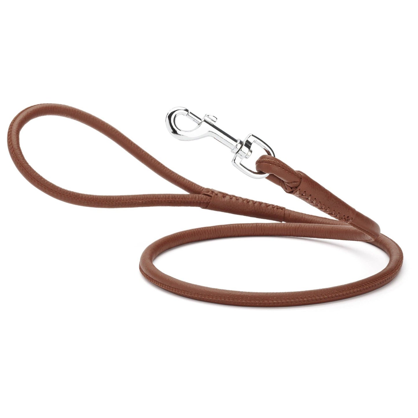 Dogline - Soft Leather Round Lead