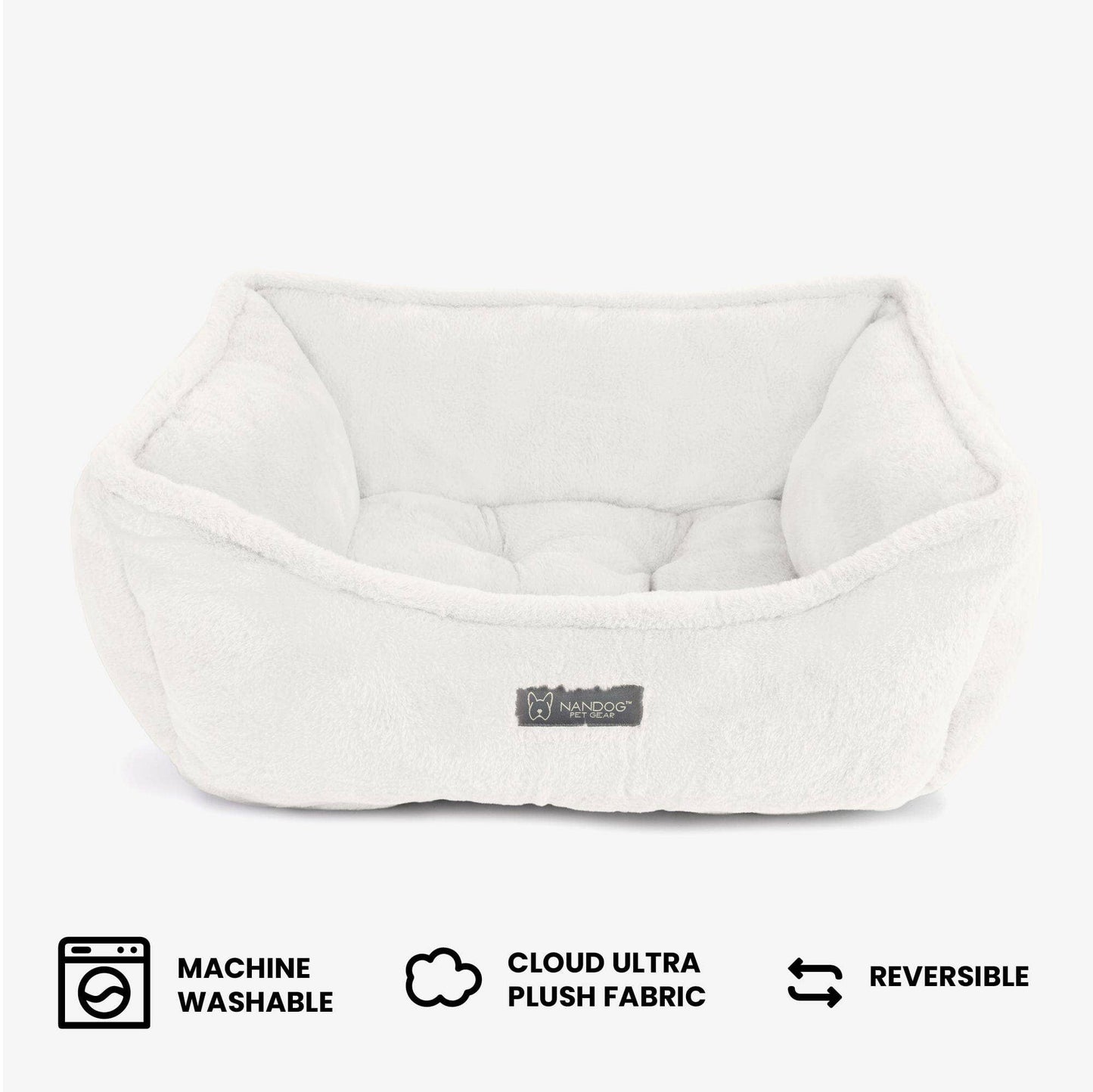 Nandog Pet Gear - The Super Cloud Bed in Pearl White Image