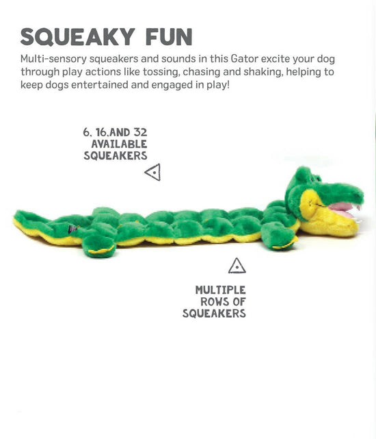 Load image into Gallery viewer, Outward Hound Squeaker Matz Gator Green Small  Image
