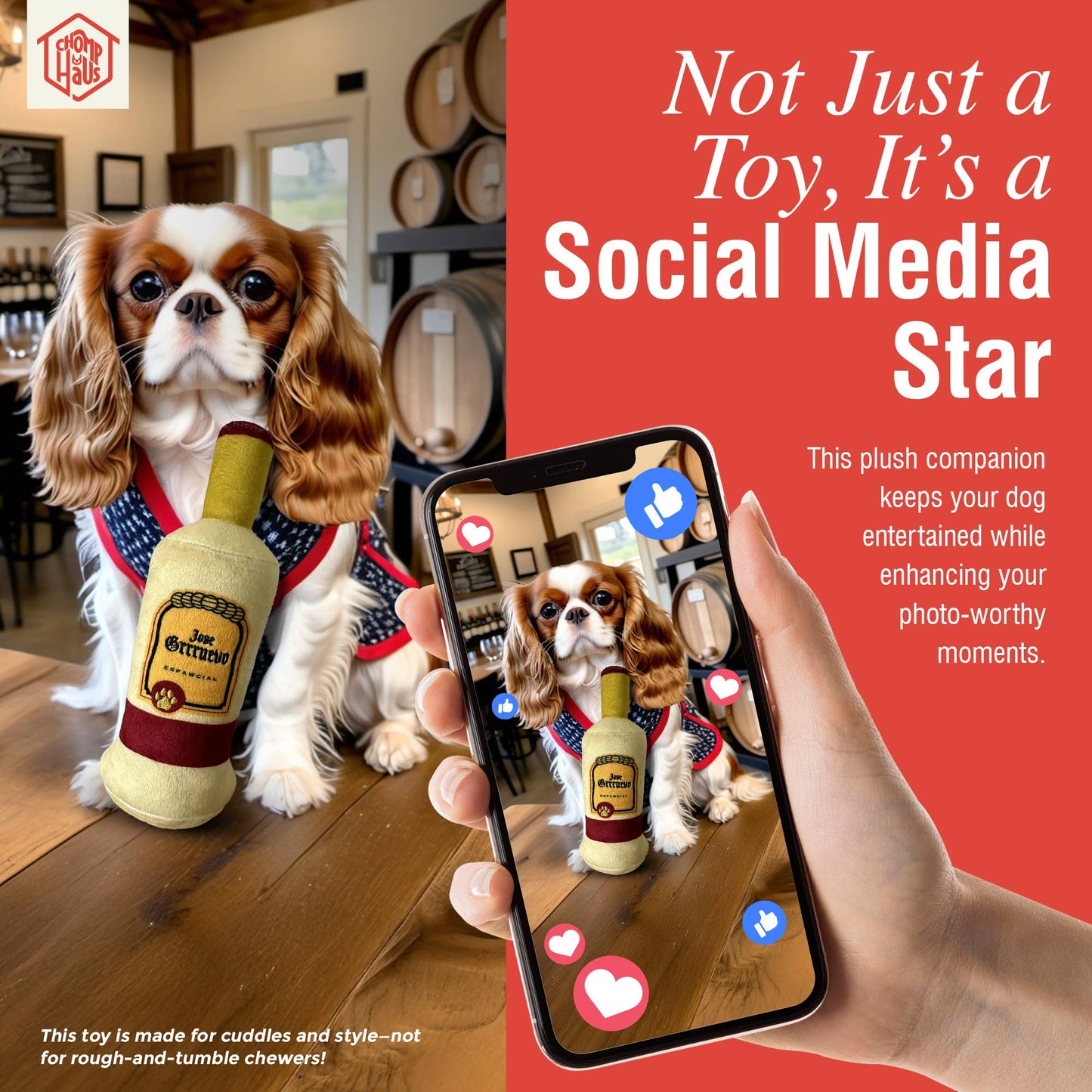 Chomp Haus - Jose Grrruevo – Plush Squeaky Designer Dog Toy Image