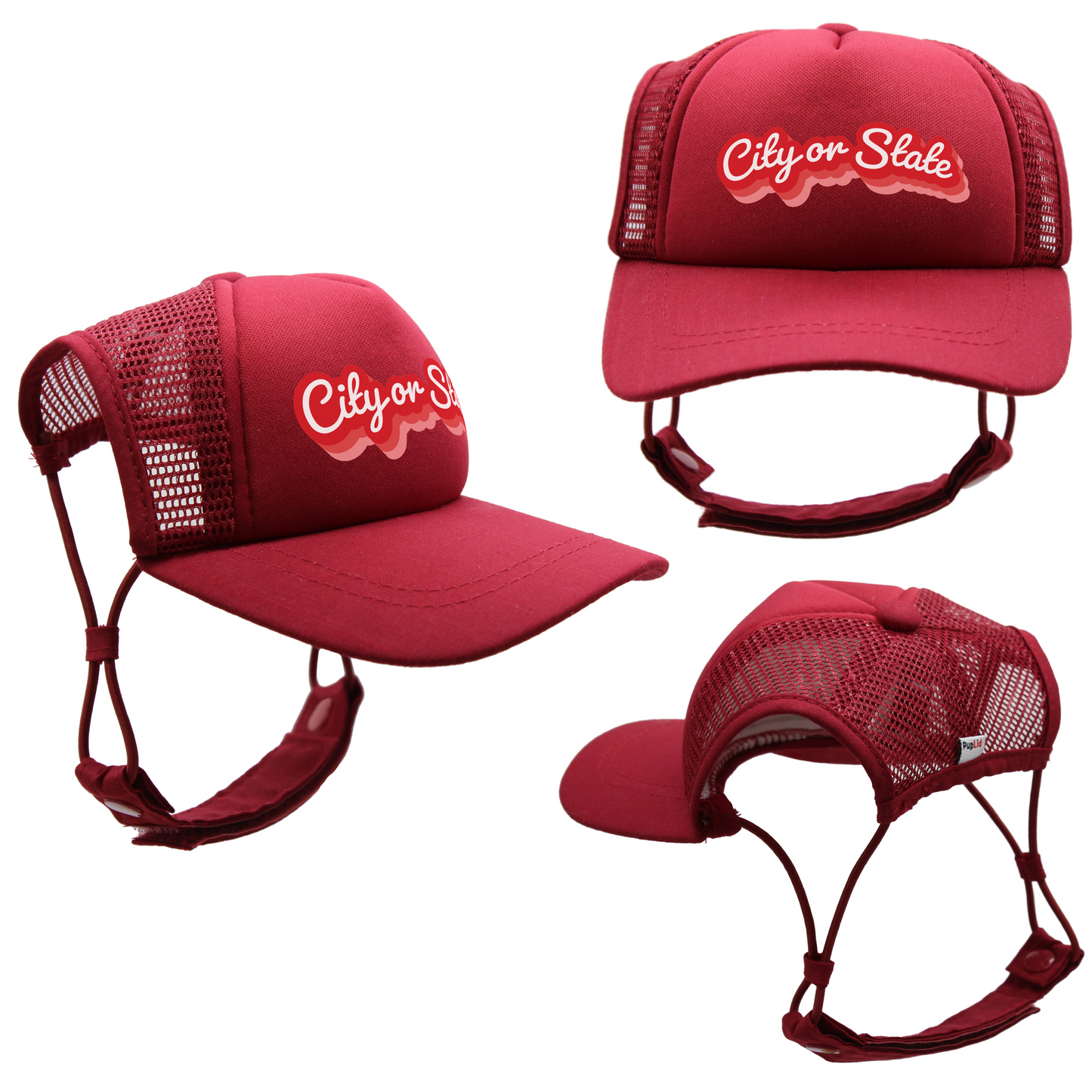 PupLid - Custom Retro Text | Trucker Hat for Dogs Image