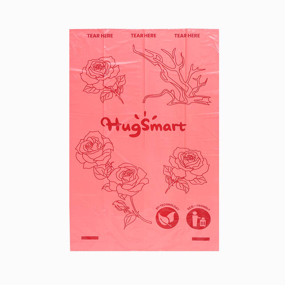 Hugsmart Products Inc - HugSmart Pet - Poop Bag | Rose Poop Bags 16pack Image