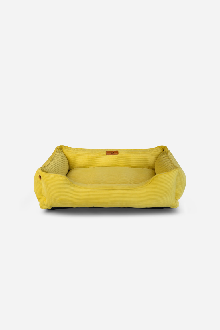 Chester & Lee - Fancy Corduroy Sleeper Dog Bed Sunny Yellow M Image
