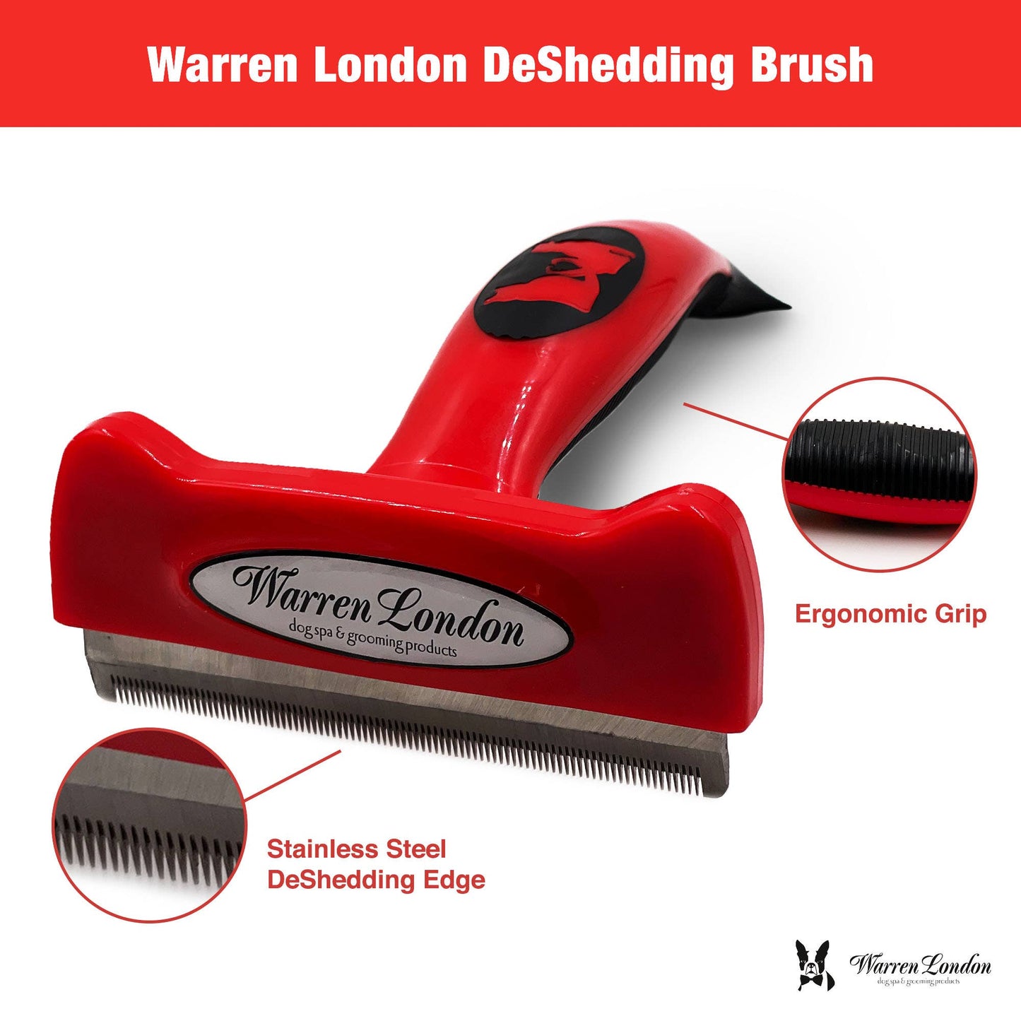 Warren London Dog Products - Short Hair Brush - Three Sizes Image