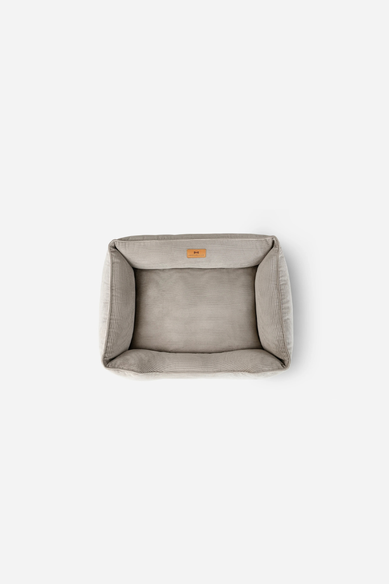 Chester & Lee - Fancy Corduroy Sleeper Dog Bed Taupe Image
