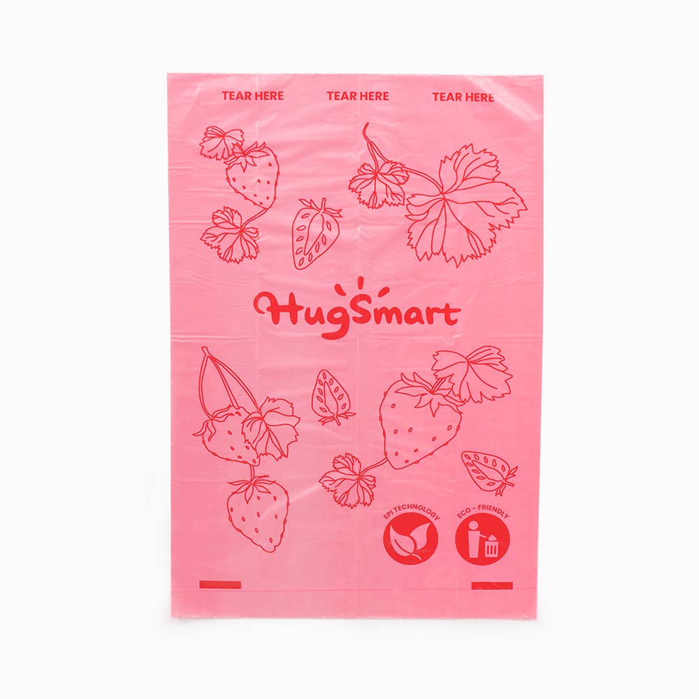 Hugsmart Products Inc - HugSmart Pet - Poop Bag | Strawberry Poop Bags 8pack Image
