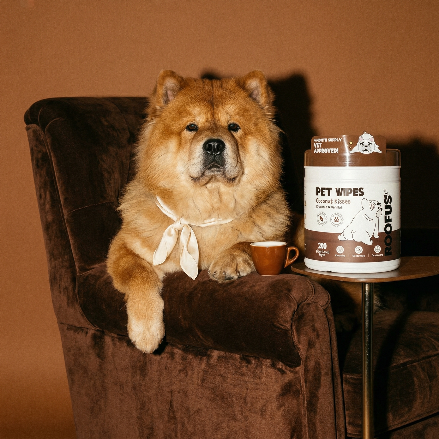 Roofus - Refreshing Pet Wipes | Coconut Kisses | 200 XL Wipes Image