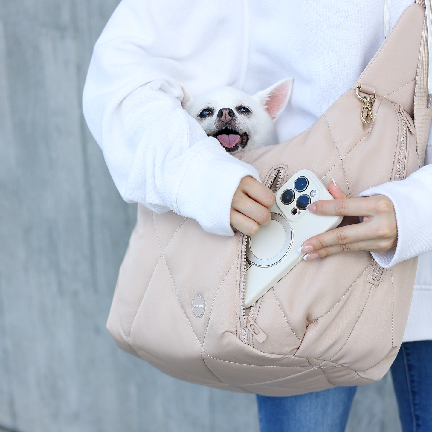 Pups & Bubs - Cloud Crossbody Pet Carrier | Dog & Cat Carrier | 2 Colors Image
