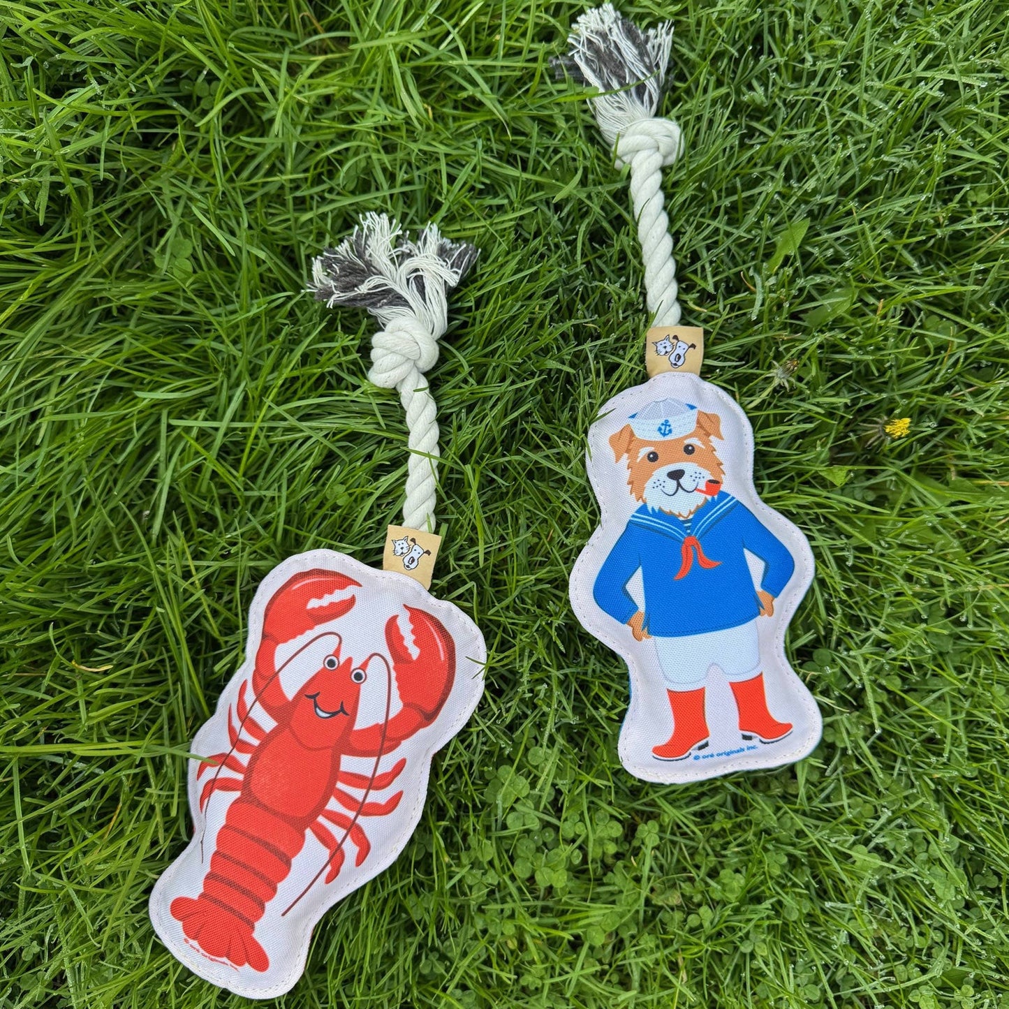 Speckle and Spot by Ore’ Originals - Rope Dog Toy | Lobster Image