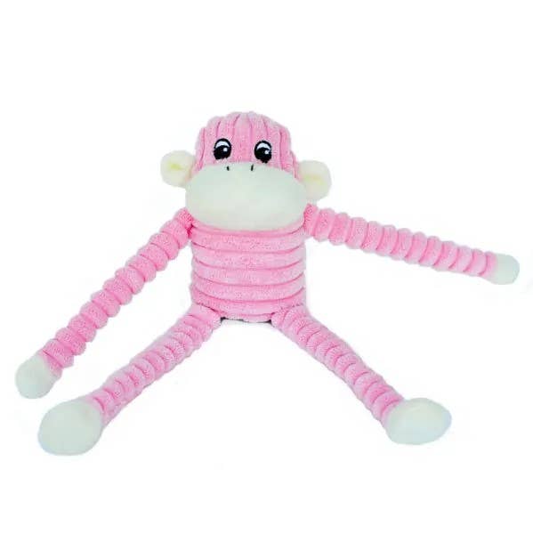 Pet Palette Distribution - ZippyPaws Spencer Crinkle Monkey Pink Small