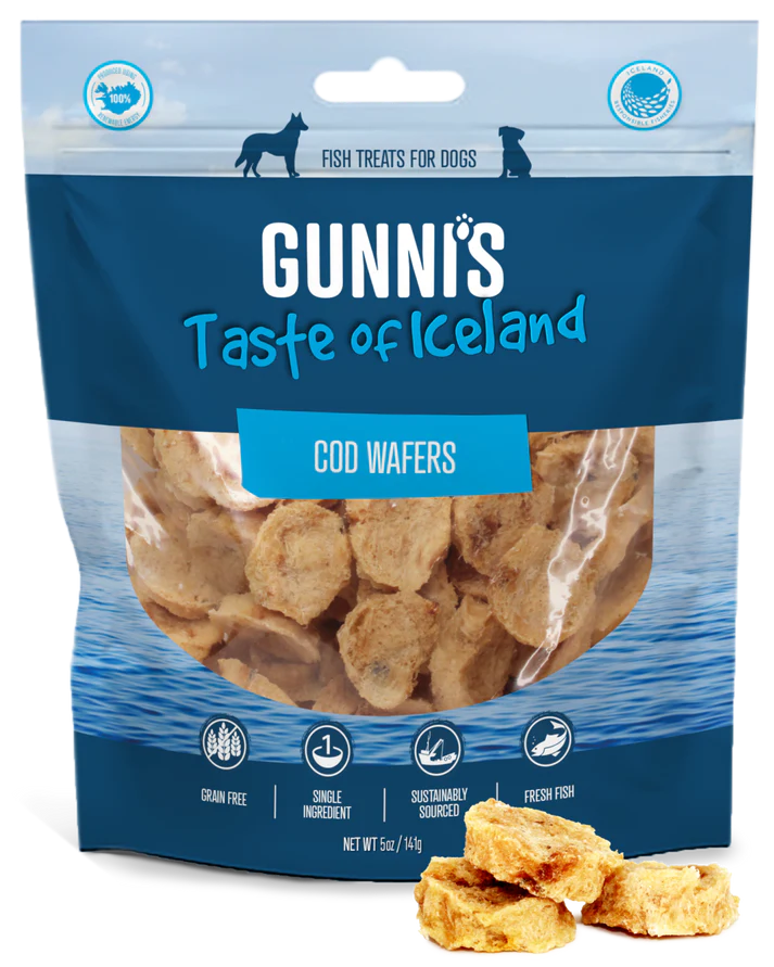 Gunni's A Taste Of Iceland Cod Wafers 5 Oz  Image