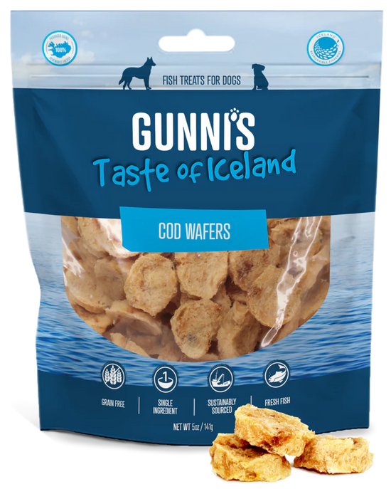 Gunni's A Taste Of Iceland Cod Wafers 5 Oz  Image