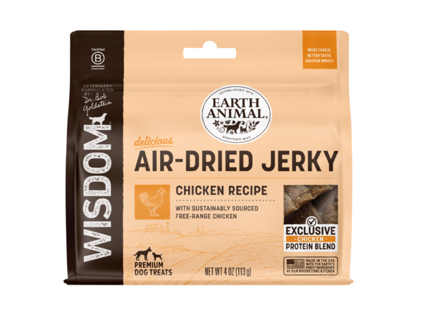 Earth Animal Wisdom™ Air-Dried Jerky Chicken recipe 4 Oz Image
