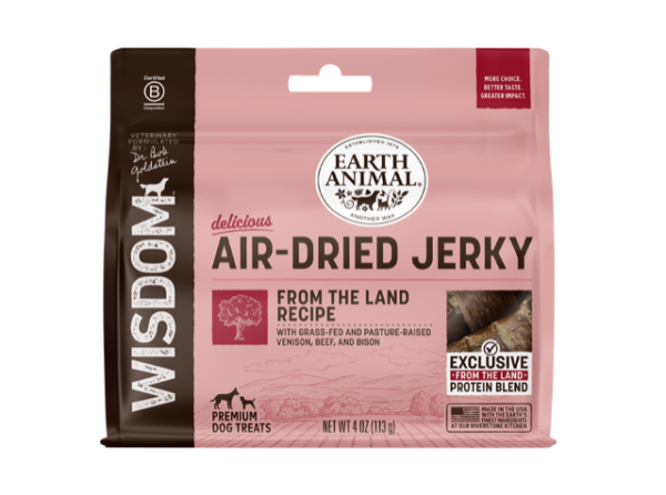 Earth Animal Wisdom™ Air-Dried Jerky From The Land recipe Venison Beef Bison Image