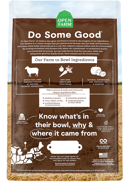 Open Farm Pasture-Raised Lamb Grain-Free Dry Dog Food  Image