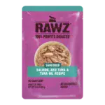 Rawz Wet Cat Food Pouches Salmon, Aku Tuna, & Tuna Oil Image