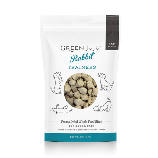 Load image into Gallery viewer, Green Juju Trainers Freeze-Dried  Whole Food Bites Rabbit (2.5 Oz.) Image
