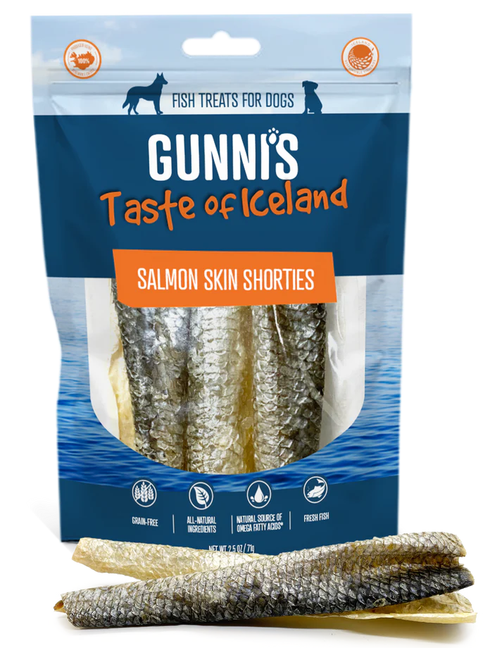 Gunni's Taste Of Iceland Salmon Skin Shorties 2Oz.  Image
