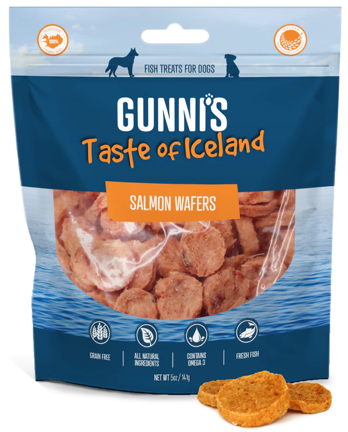 Gunni's A Taste Of Iceland Salmon Wafers 5 Oz.  Image