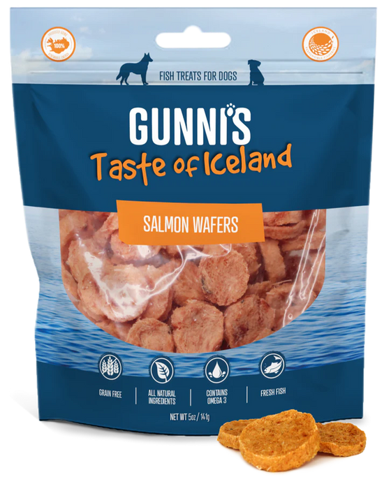Gunni's A Taste Of Iceland Salmon Wafers 5 Oz.  Image