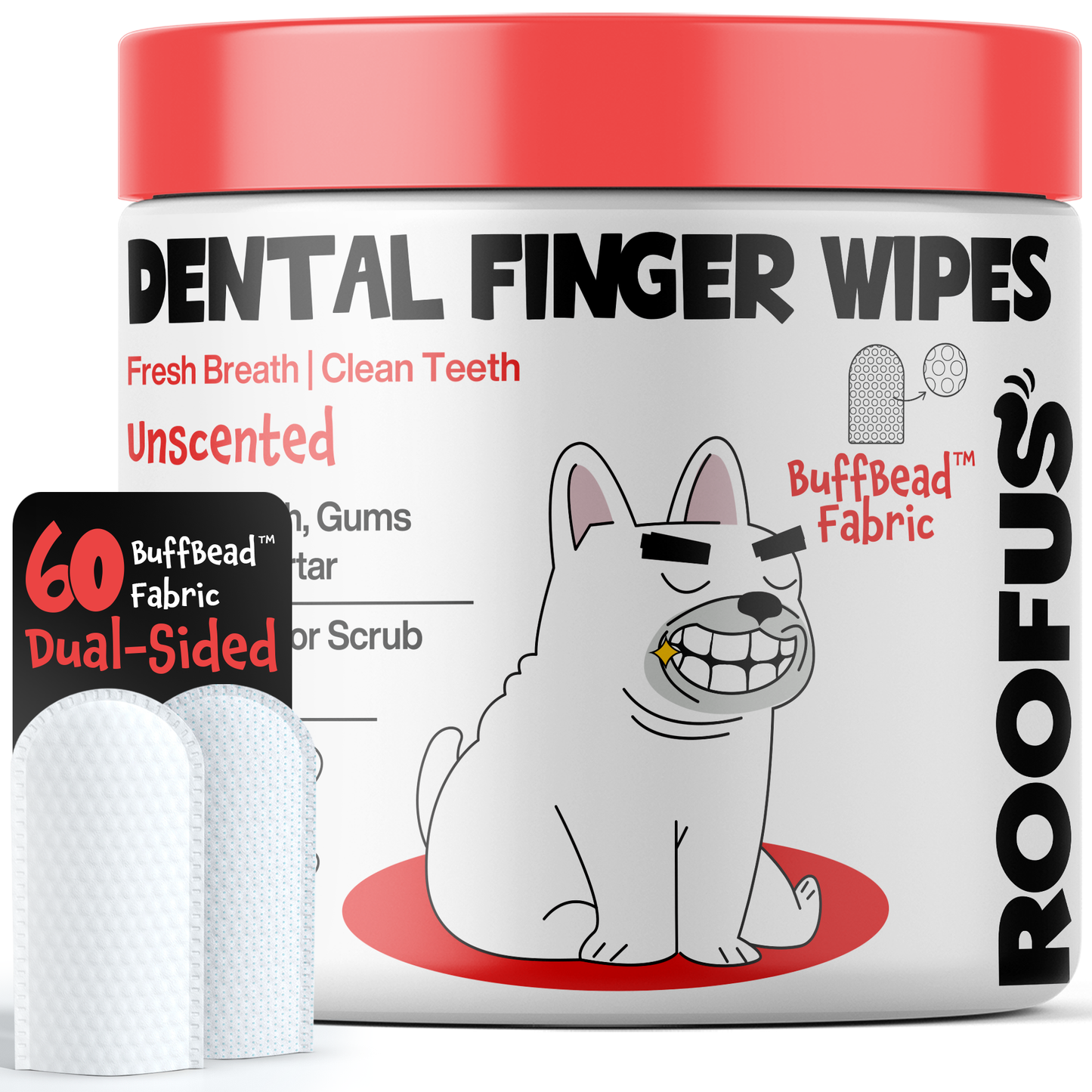 Roofus - Roofus Dental Wipes | Fragrance Free | 60ct Image