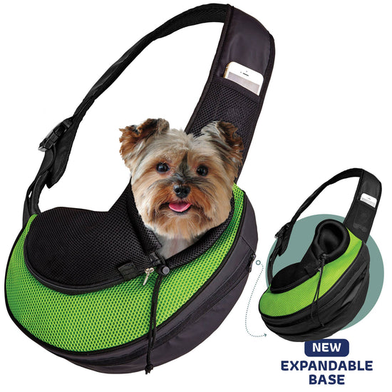 Katziela - Pet Carrier Expandable Sling For Small Dogs And Cats Black Image