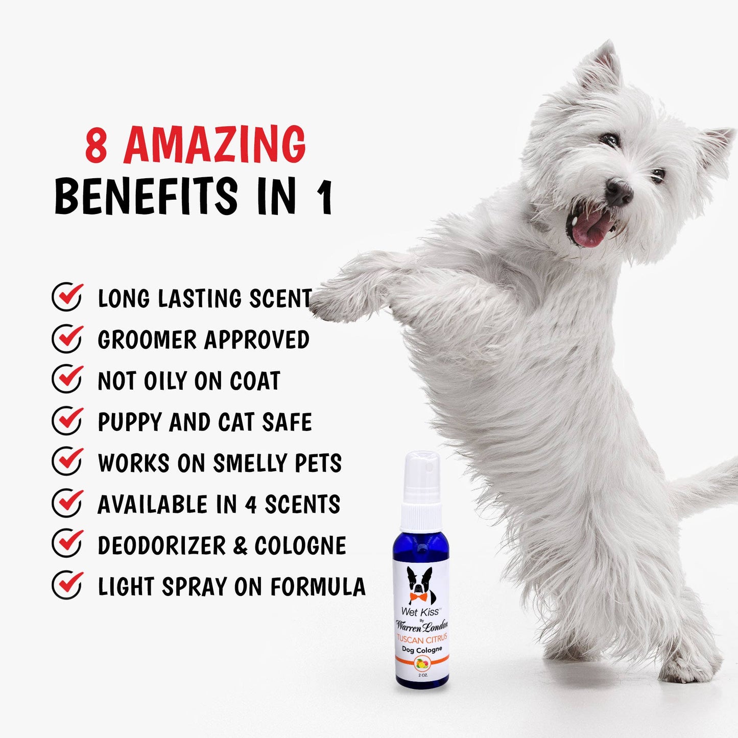 Warren London Dog Products - Wet Kiss Dog Cologne - 2 oz Image