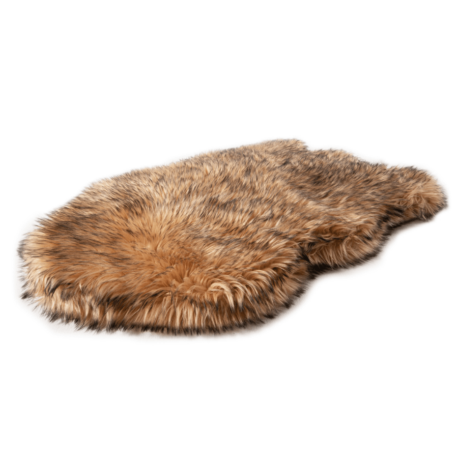 Paw Brands - PupRug by Paw.com™ Faux Fur Orthopedic Dog Bed - Curve Sable Tan Image
