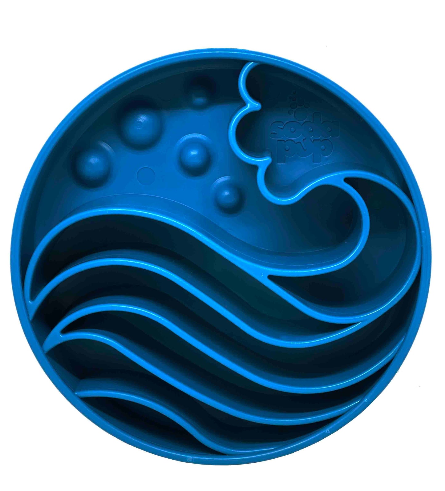 SodaPup Dog Toys - Wave Design eBowl Enrichment Slow Feeder Bowl for Dogs Image