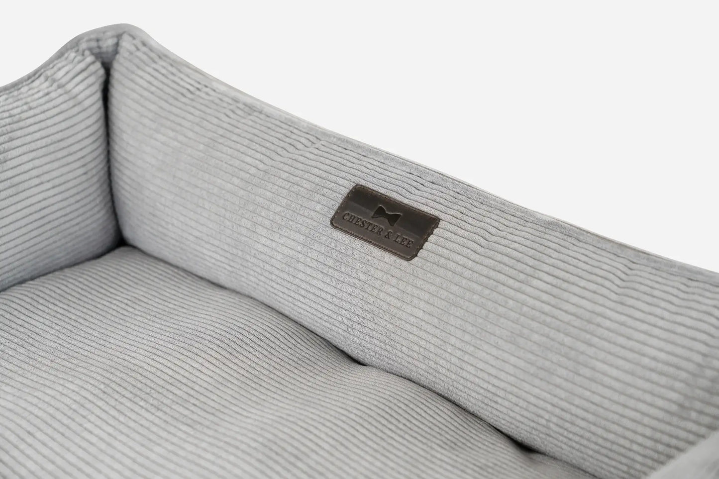 Chester & Lee - Fancy Corduroy Sleeper Dog Bed Gray Image