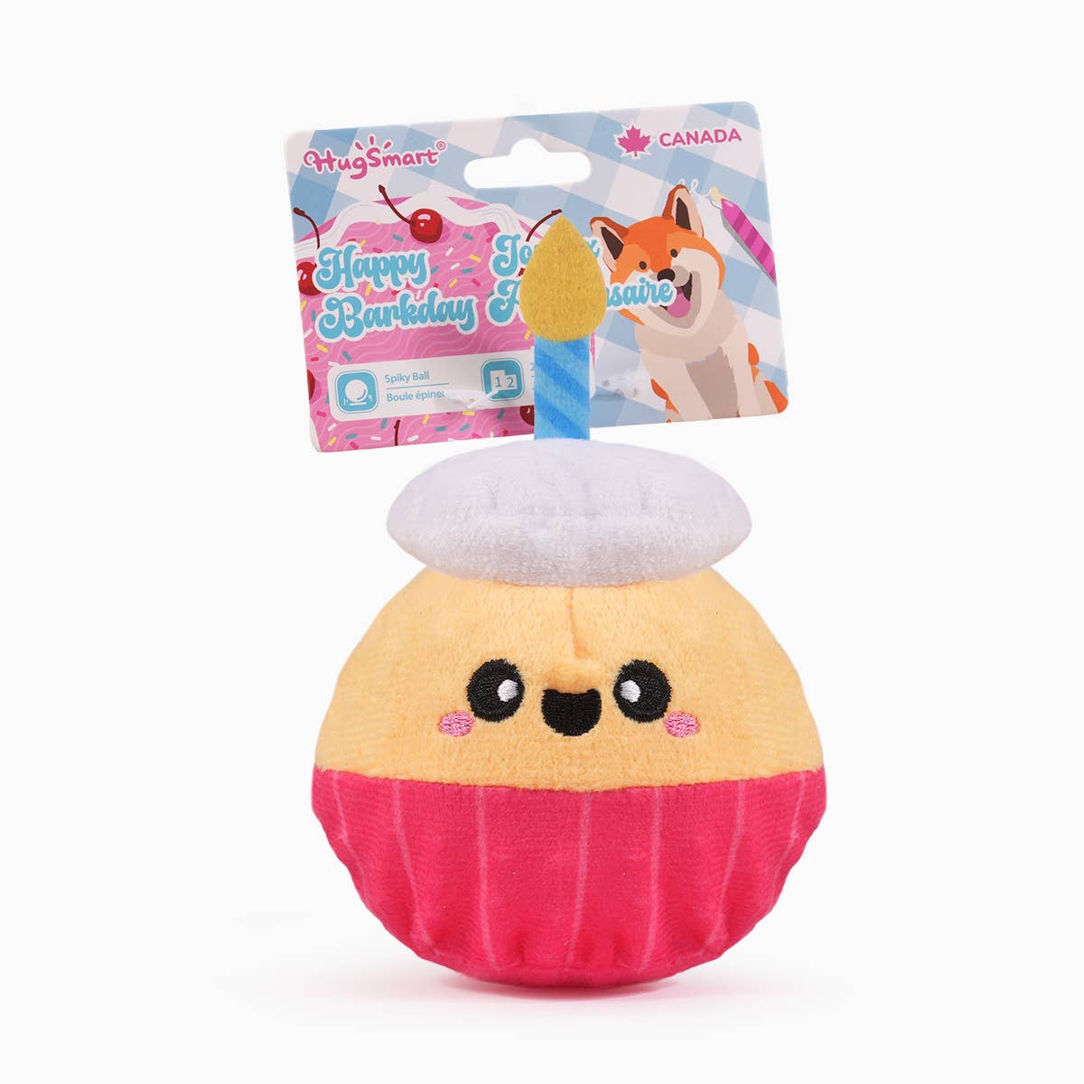 Hugsmart Products Inc - HugSmart Pet - Yappy Birthday | Birthday Cupcake - Ball Toy Image