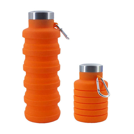 Tilley + Me - Collapsible Water Bottle with Clip Orange Image