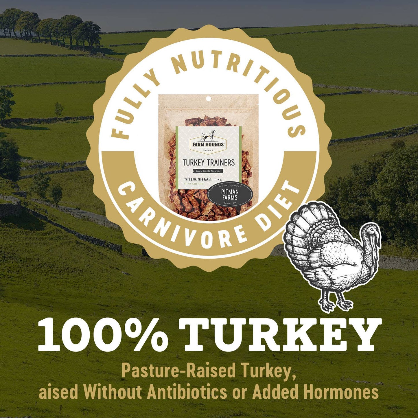 Farm Hounds - Turkey Gizzard Trainer - All-Natural Dog Treats - 4oz Image