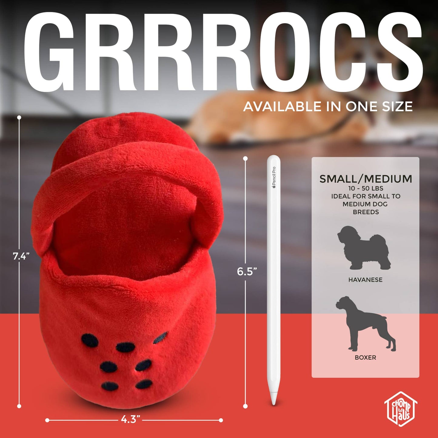 Chomp Haus - Grrrocs – Plush Squeaky Designer Dog Toy Image