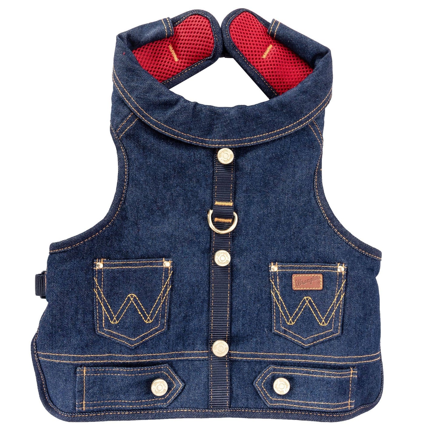 Lexington Pet & Wrangler Pet - Wrangler Denim Vest Harness Dark Wash XS- Extra Small Image