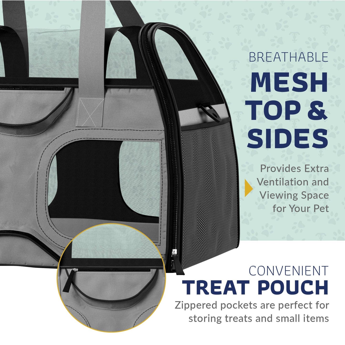 Luxury Rider Pet Carrier with Removable Wheels - 4 Colors: Black and Blue  Image