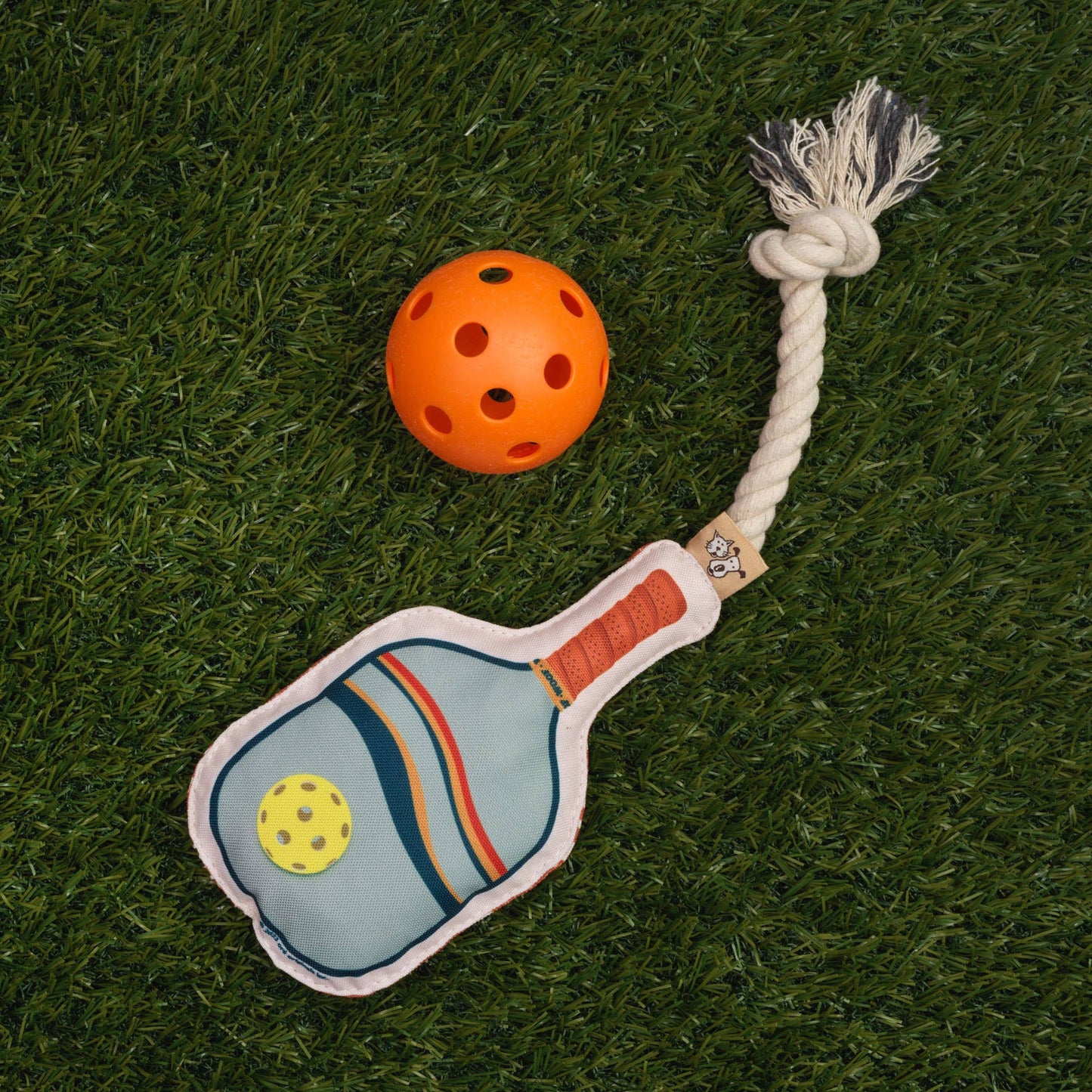 Load image into Gallery viewer, Speckle and Spot by Ore’ Originals - Rope Dog Toy | Pickleball  Image
