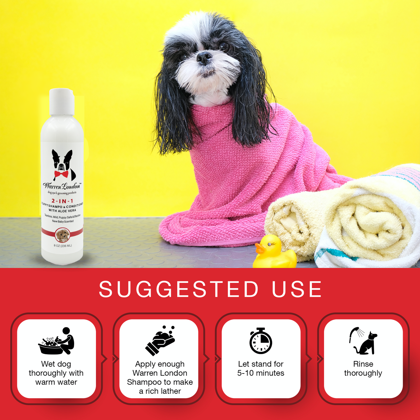 Warren London Dog Products - 2-in-1 Puppy Shampoo & Conditioner Image