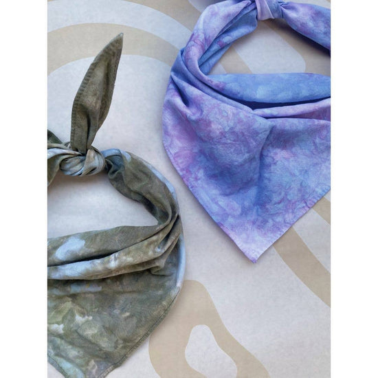 Load image into Gallery viewer, Tilley + Me - Natural Ice Dye Pet Bandana  Image

