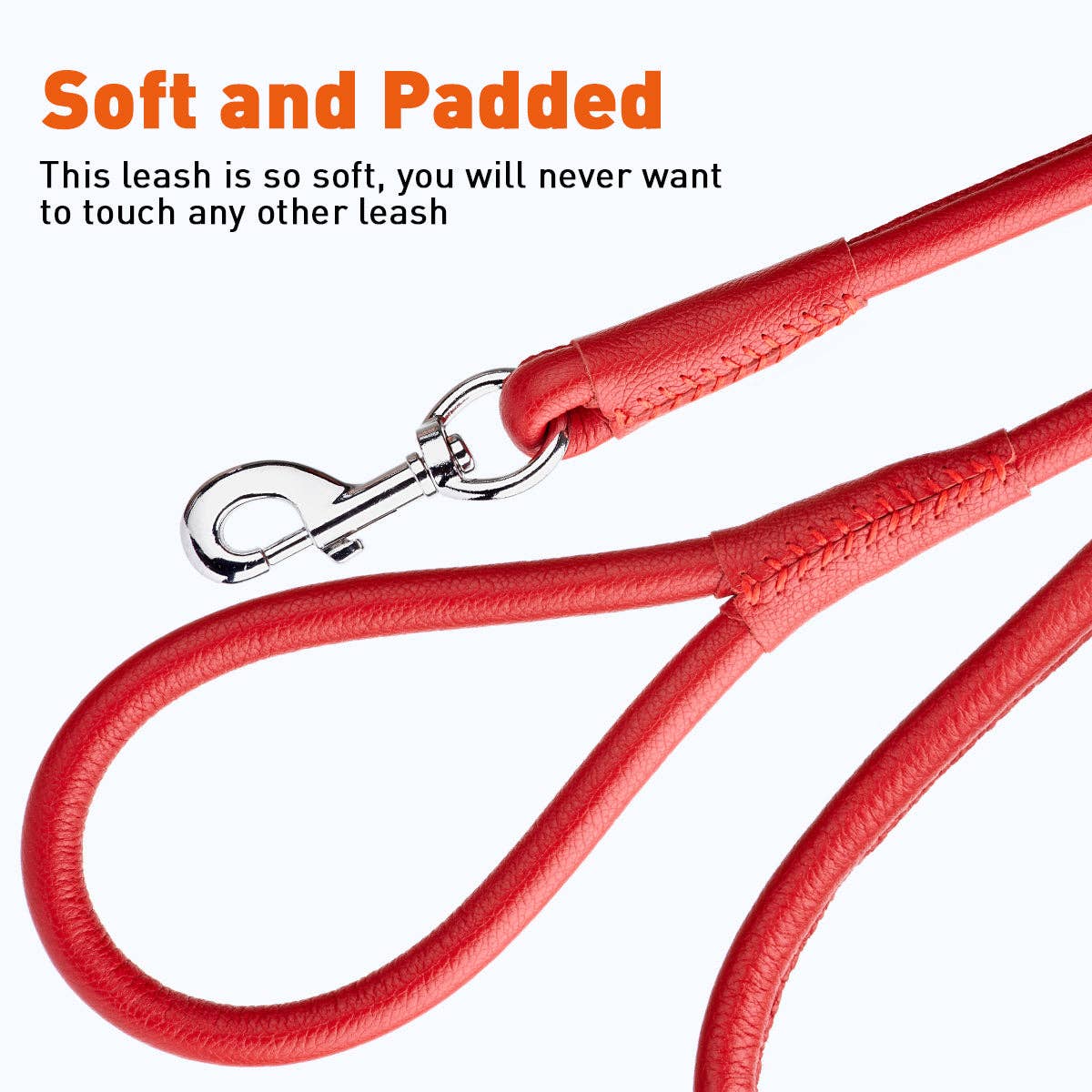 Dogline - Soft Leather Round Lead Image