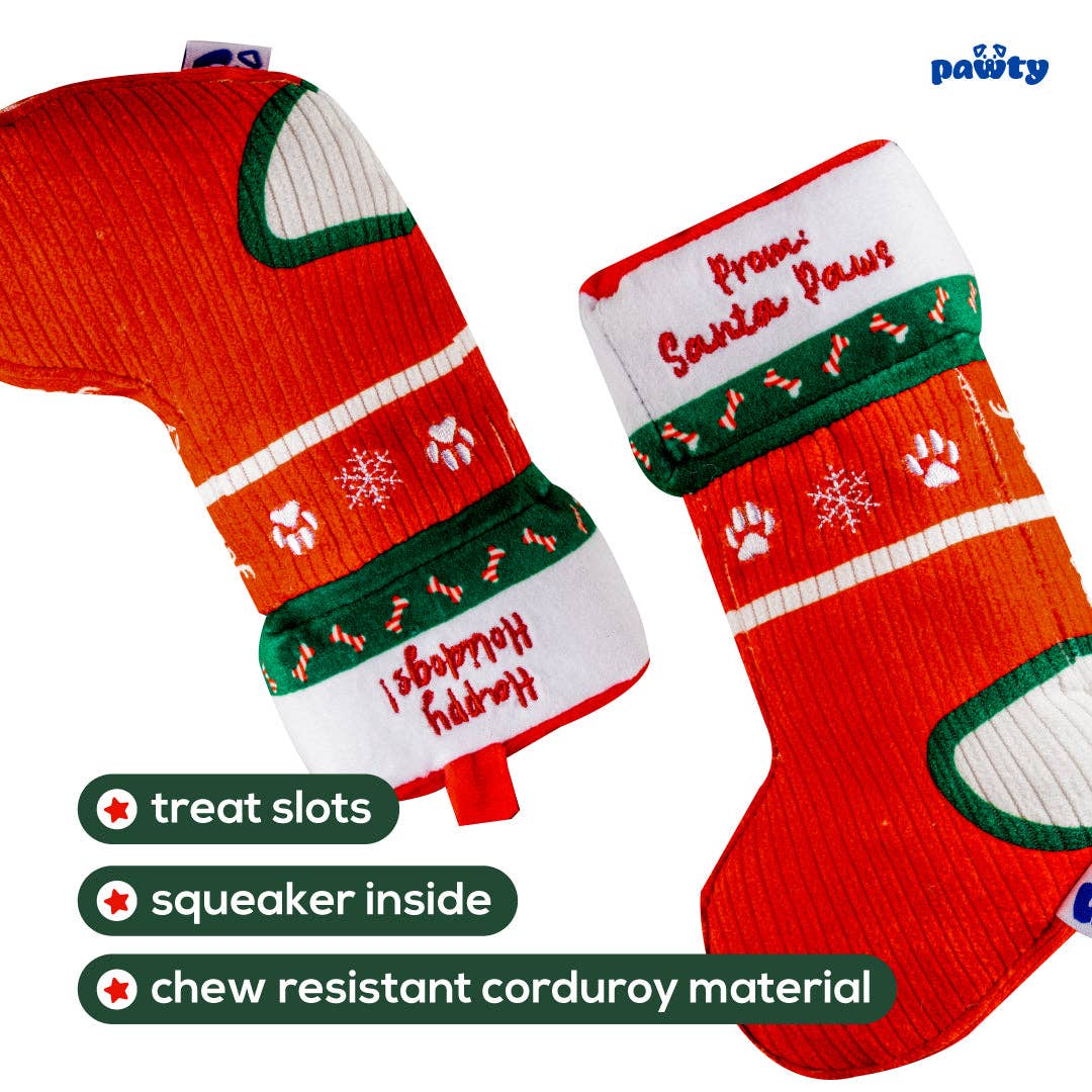 PAWTY Dog Toys - Christmas Sock Image