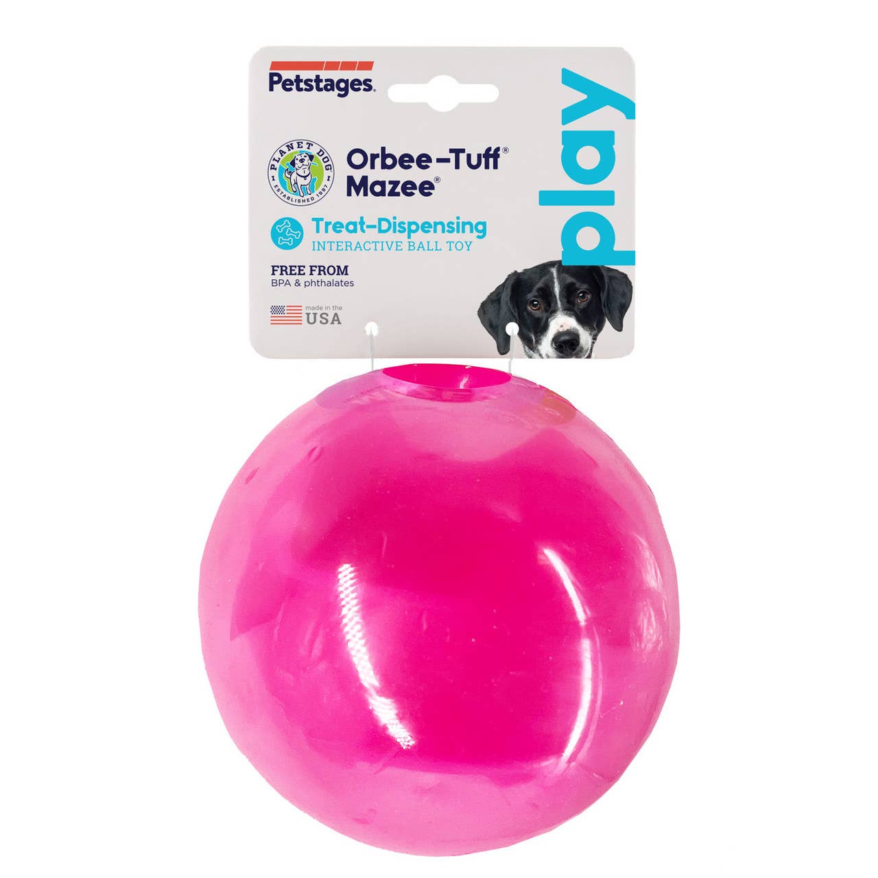 Planet Dog Orbee-Tuff Mazee Interactive Puzzle Dog Toy Pink  Image