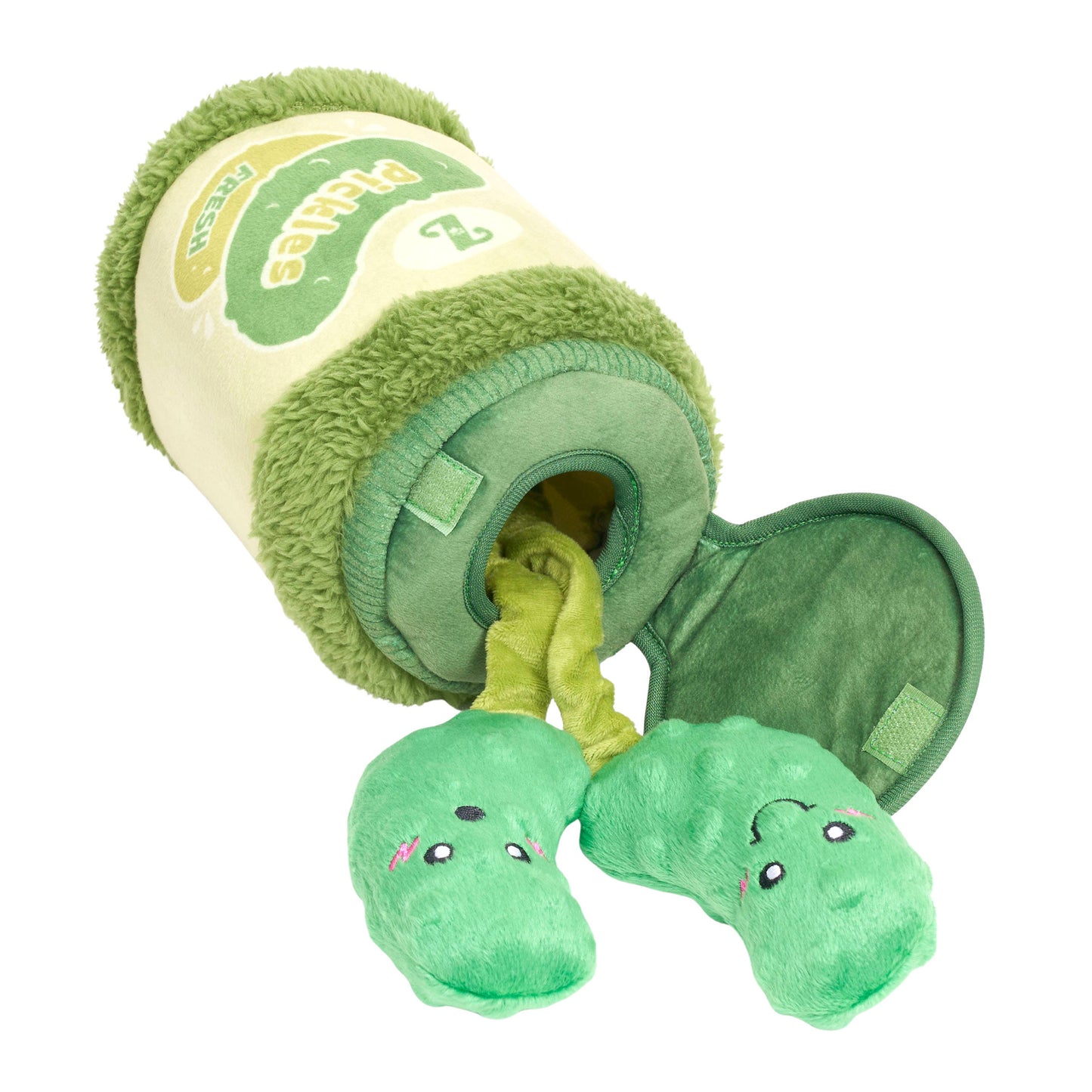 ZippyPaws Bungee Burrow Pickle Jar Plush Dog Toy Image