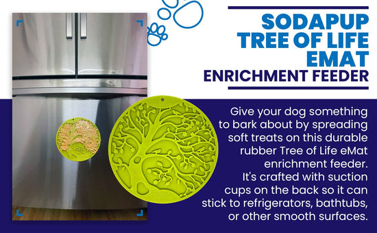 SodaPup Dog Toys - Tree of Life eMat Enrichment Lick Mat With Suction Cups Image
