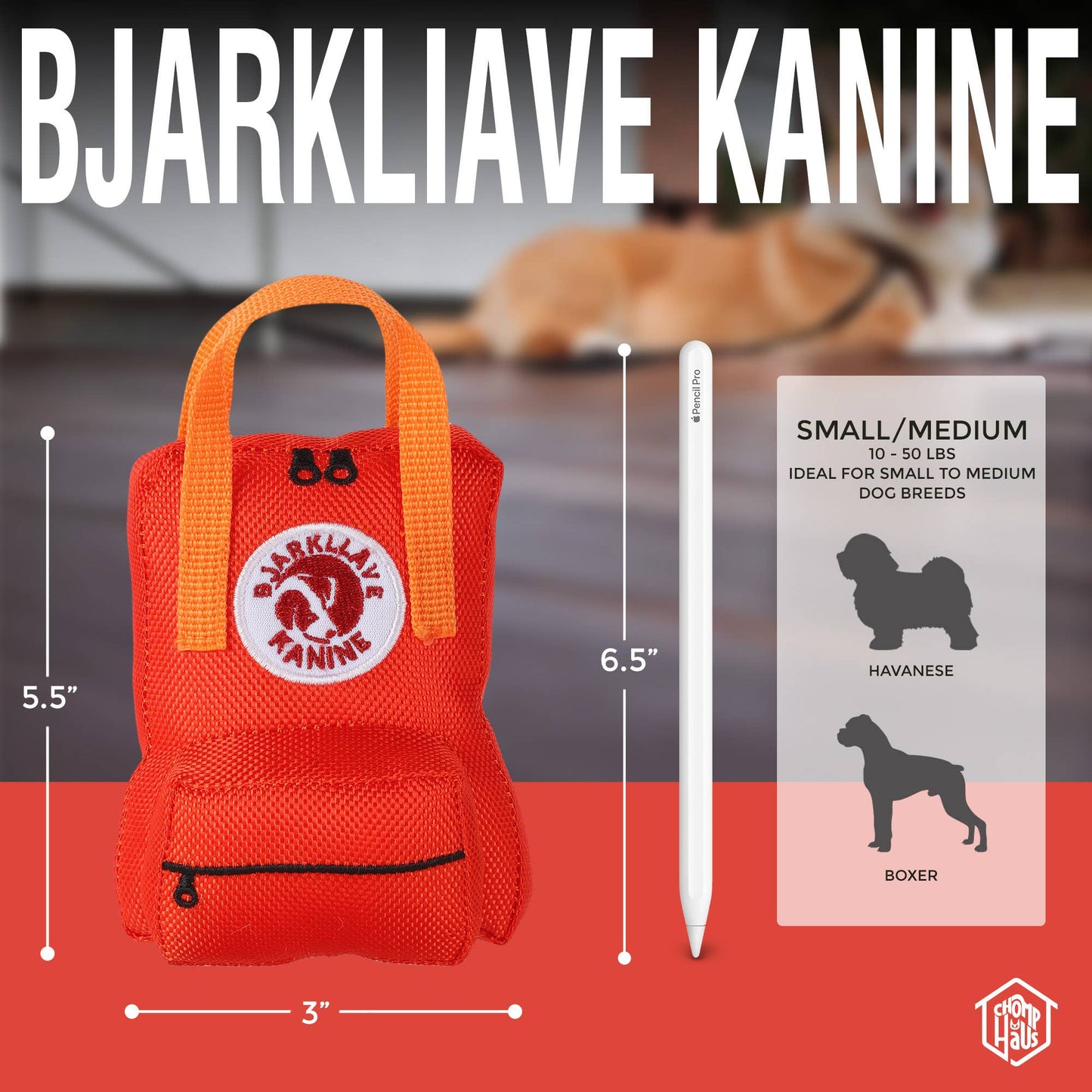 Chomp Haus - Bjarkliave Kanine – Plush Squeaky Designer Dog Toy Image