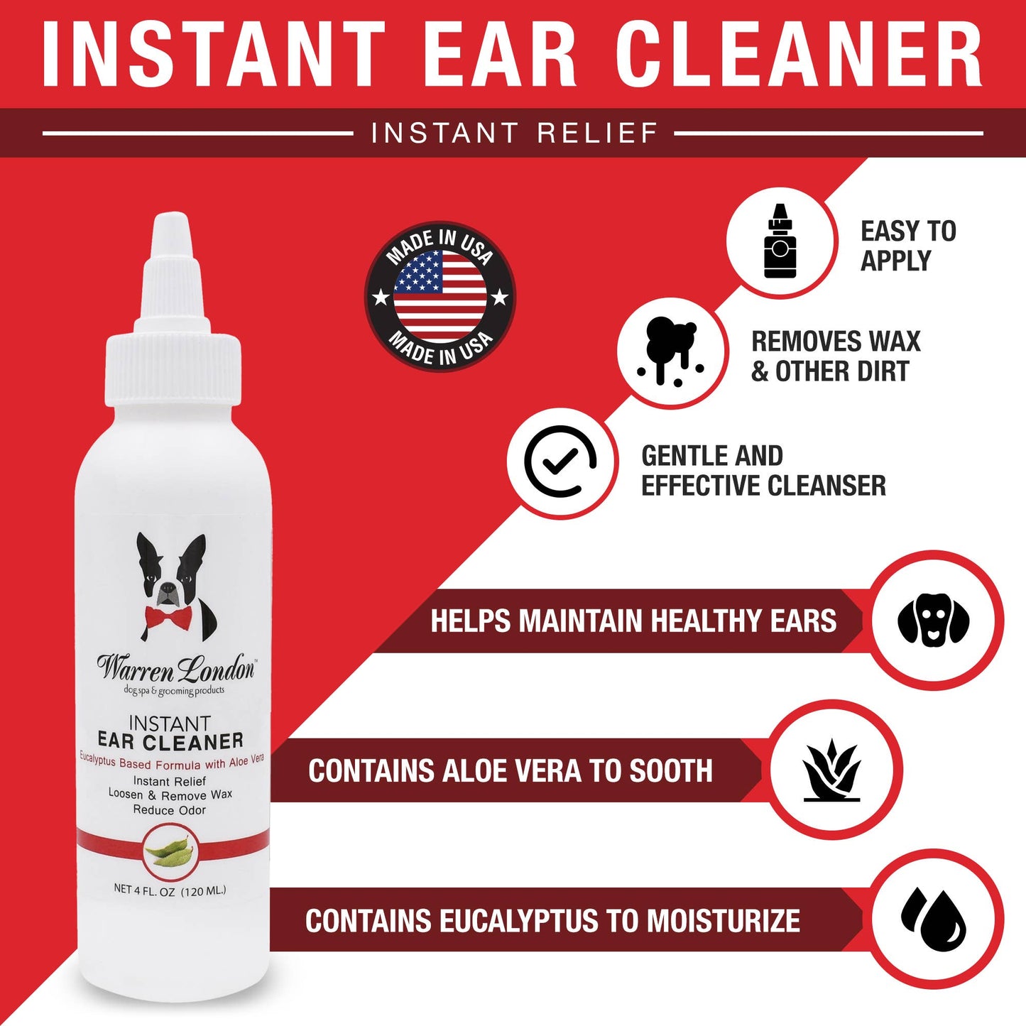 Load image into Gallery viewer, Warren London Dog Products - Instant Ear Cleaner - 3 Sizes  Image
