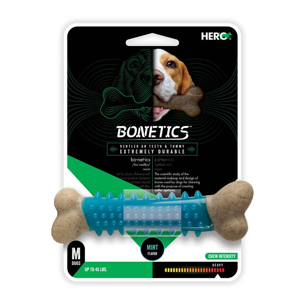 Caitec Inc - Hero Bonetics™ Dental Bone Dog Chew Toy Mint Image